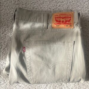 Levi's Men's Beige Slim Straight Jeans